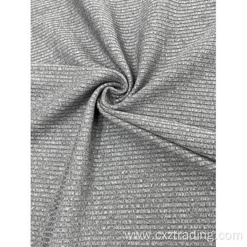 polyester spandex rib brush 2*2/4*4 knitted dyed fabric